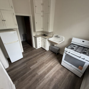 Kitchen Unit 8 - Studio Apartment with Full-Size Stove Kitchen, Private Bath & Two Closets - Holub Apartments in Northside Iowa City, IA