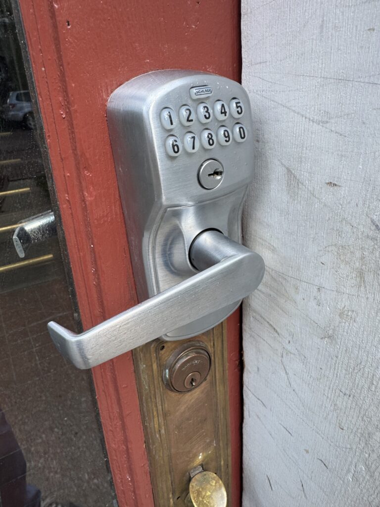 Main door Schlage Secure Keypad Entry (Access Control Doors) in Iowa City, IA