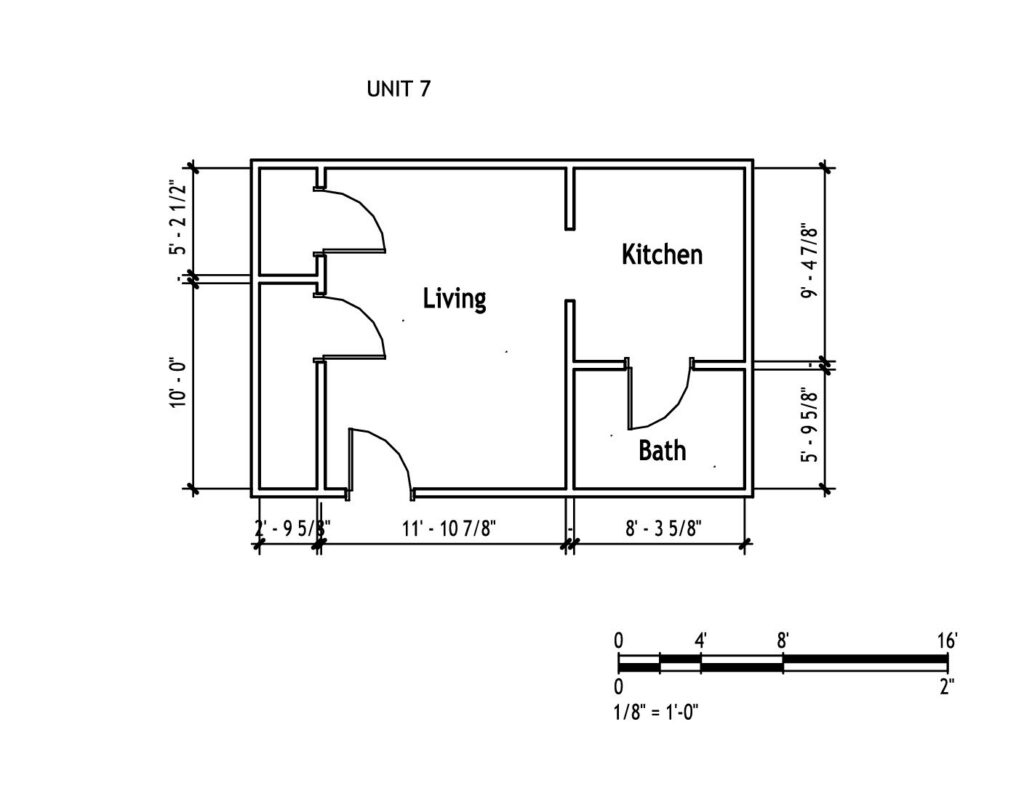 Studio Apartment with Full-Size Stove Kitchen, Private Bath & Two Closets | Unit 7