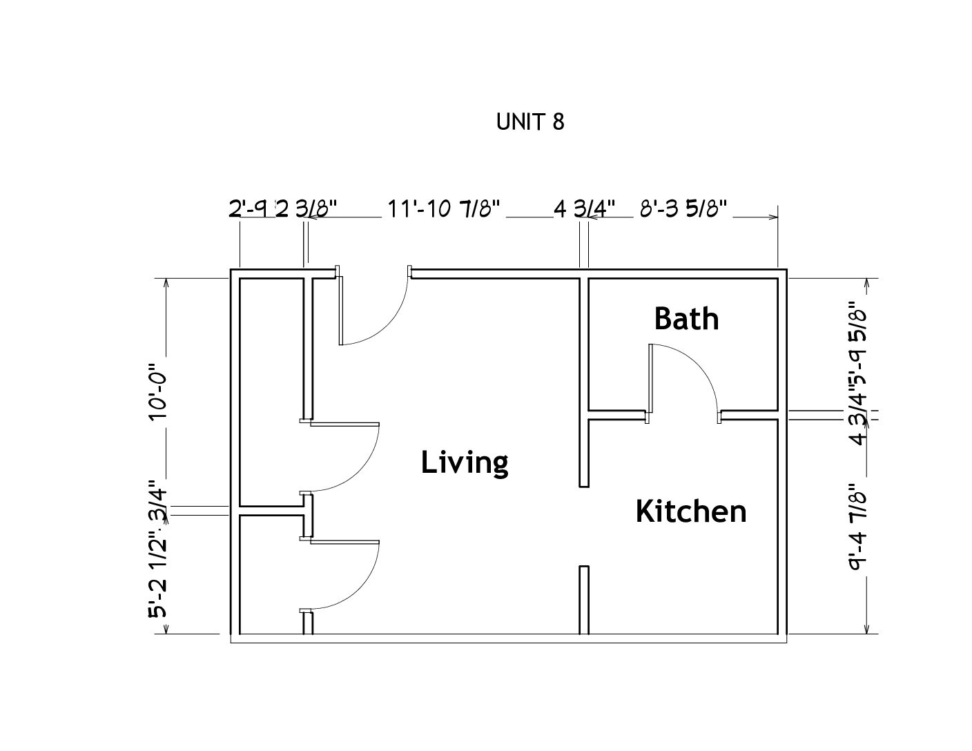 Studio Apartment with Full-Size Stove Kitchen, Private Bath & Two Closets | Unit 8 - Image 9