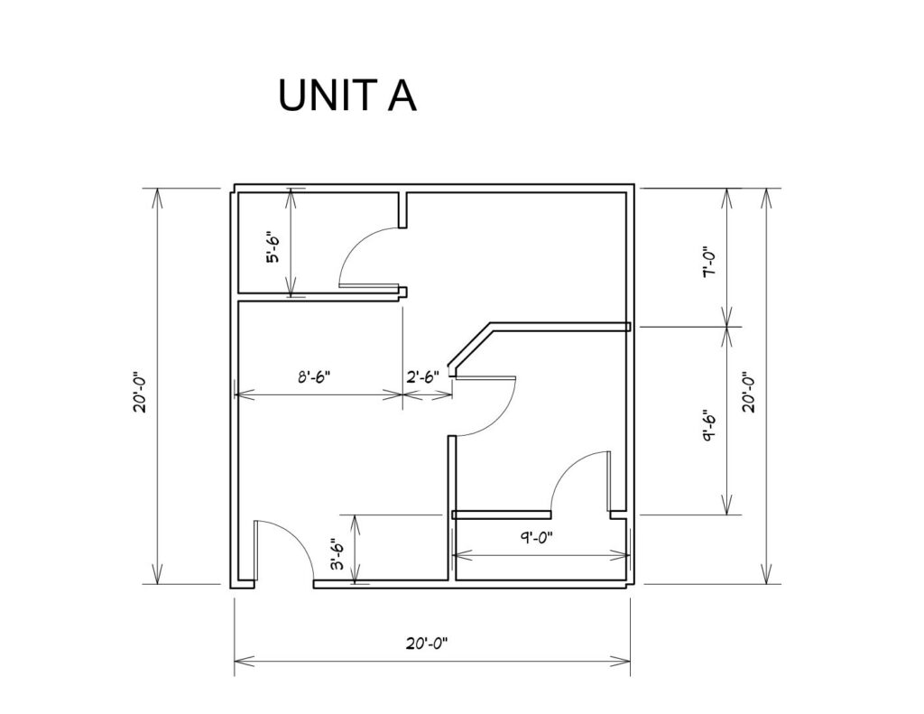 Efficiency Apartment with Kitchen, Private Bath & Two Closets | Unit A