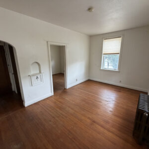 Living Room View, Entrance and Bedroom Unit 10 - 1 Bedroom Apartment Above Pagliai’s Pizza in Northside Iowa City