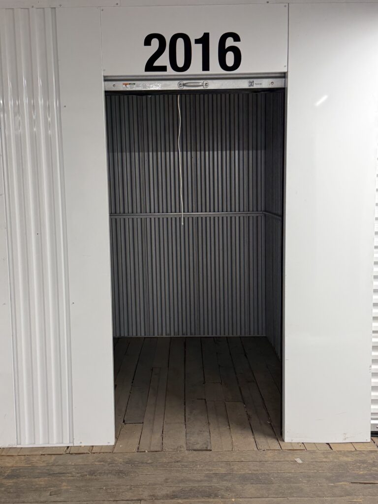 Storage Unit #2016 on the third floor of Holub Apartments in Downtown Iowa City
