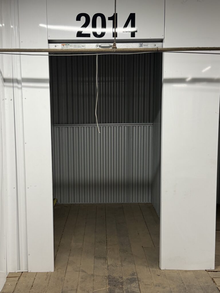 Storage Unit number 2014 on the third floor of Holub Apartments in Downtown Iowa City.